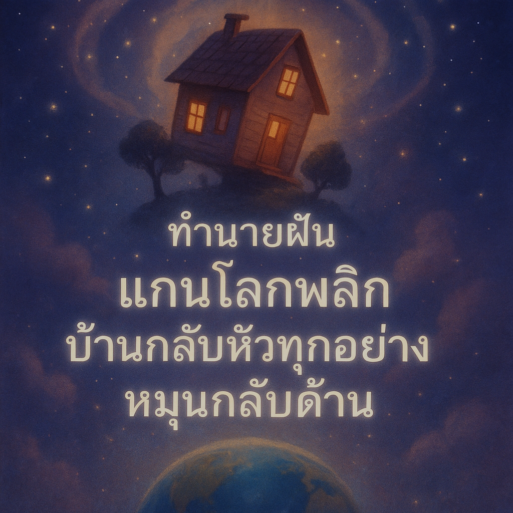 ทำนายฝัน แกนโลกพลิกบ้านกลับหัวทุกอย่างหมุนกลับด้าน
